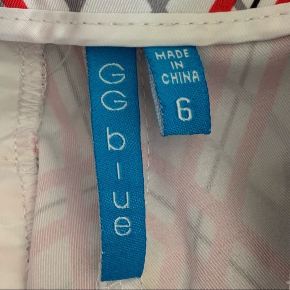GG BLUE Golf Shorts Diamond Plaid Long Short Red White Grey Size 6 - Picture 2 of 16